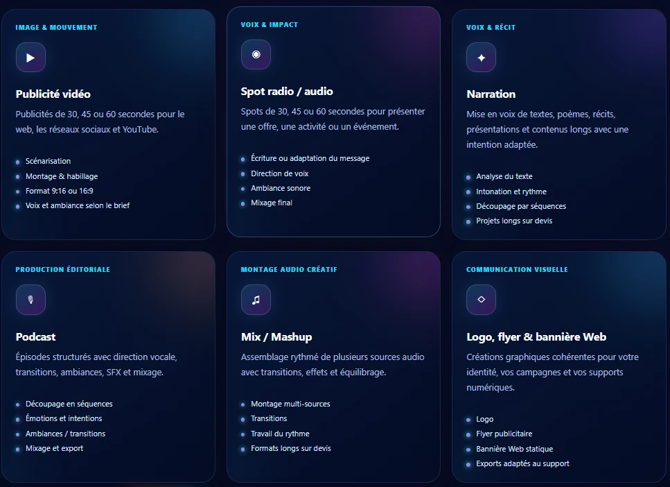 Catalogue des prestations