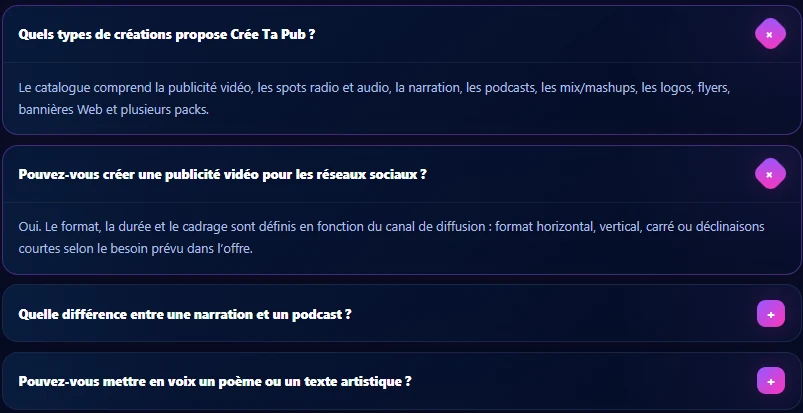 FAQ interactive