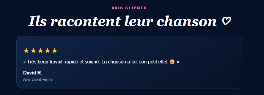 Avis clients et réassurance