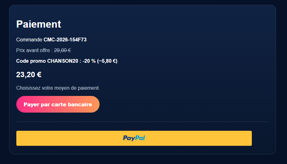 Paiement et remise automatique