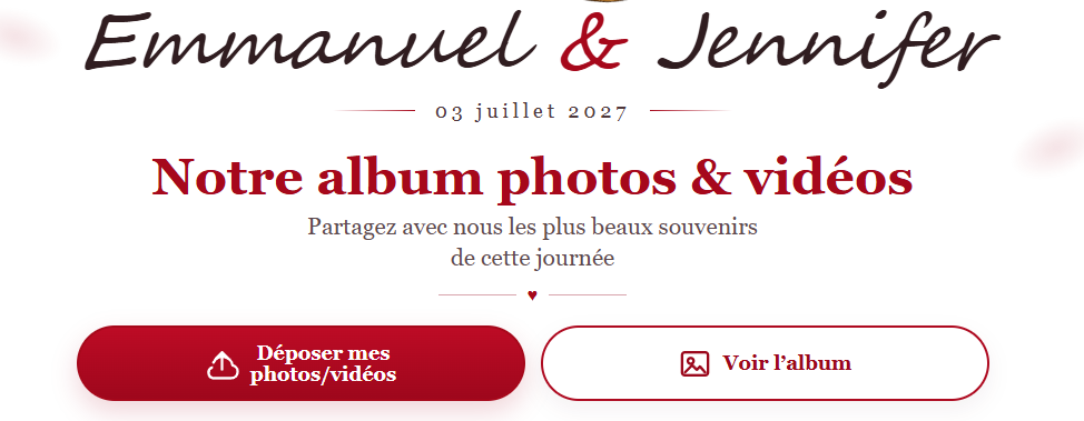 Accès direct au dépôt et à l’album
